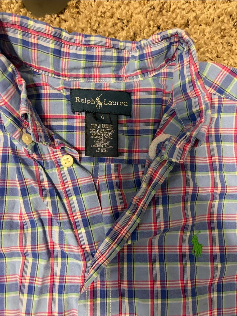 Bundle of 2 Ralph Lauren Plaid Short-Sleeve Button-Down Kids Shirt